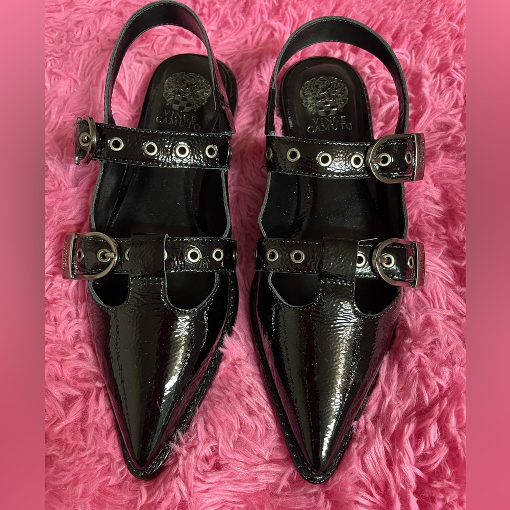 Vince Camuto Black Patent Leather Women's Shoes